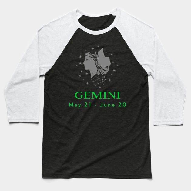 Gemini Baseball T-Shirt by Conundrum Cracker